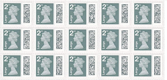15 x 2nd Class Large Letter Stamps