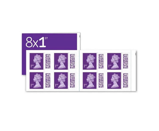 8 x 1st Class Stamps Book of 8 First Class Stamps