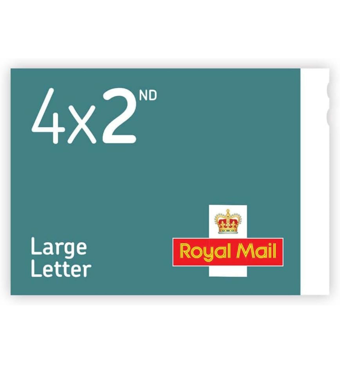 2nd Class Large Letter Stamps Book of 4